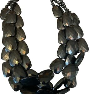 6 Inch Black Beaded Necklace